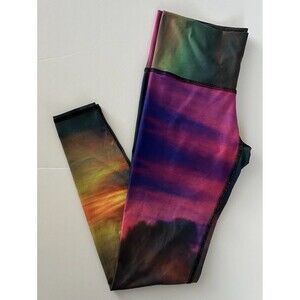 Teeki Leggings Cloud Hotpant Size Medium Sunset Sky Print Yoga